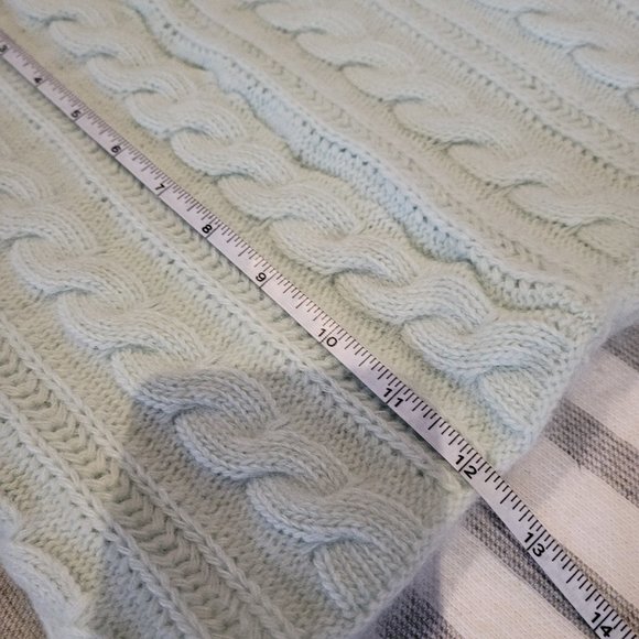 Topshop Mint Green Cablknit Infinity Scarf - Picture 7 of 7
